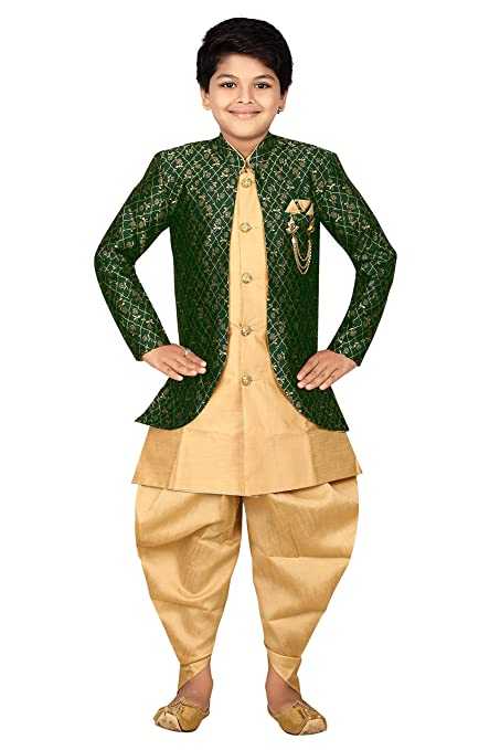 Ethnic Indo Western Sherwani Kurta and Dhoti Pant Set